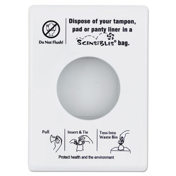 HOSPECO® Scensibles Personal Disposal Bag Dispenser, Plastic, White freeshipping - TVN Wholesale